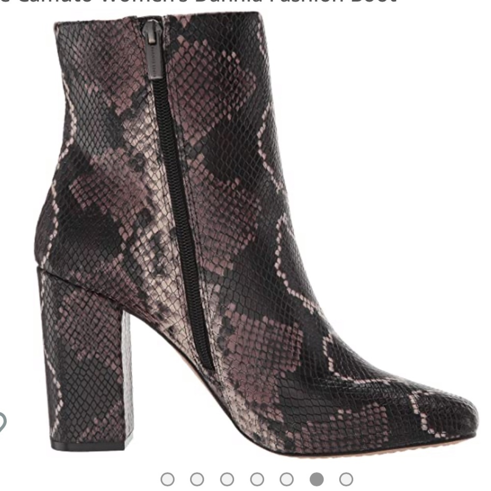 Vince Camuto Leather Snake Heeled Ankle Boots NEW - Picture 3 of 8